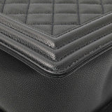 Chanel Black Quilted Caviar New Medium Boy Flap Handbags Chanel
