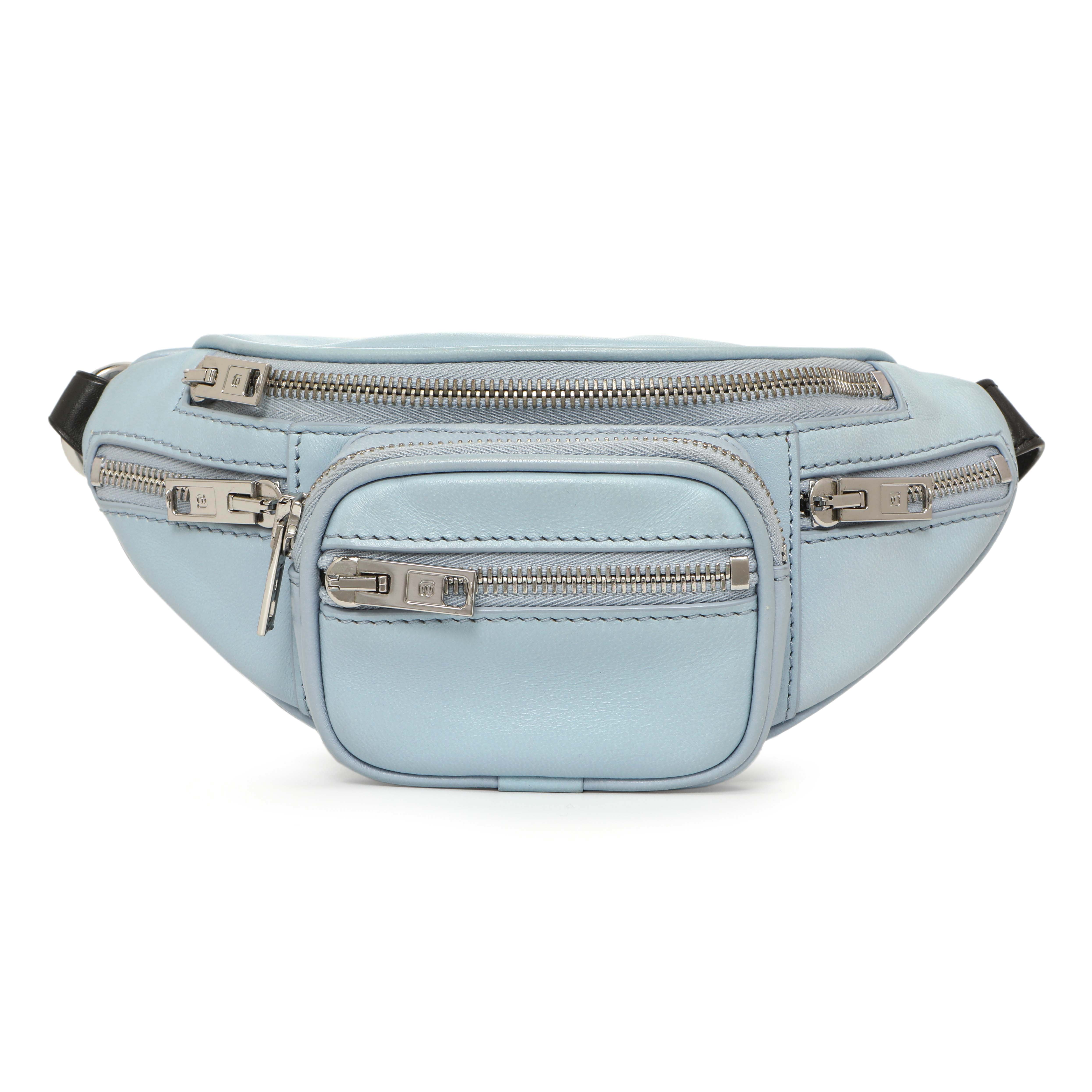 Alexander Wang Blue Lambskin Mini Attica Belt Bag – Modaselle Alexander Wang Blue Lambskin Mini Attica Belt Bag – Modaselle