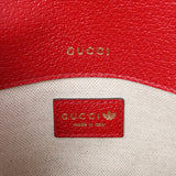 Gucci X Adidas Textured Dollar Calfskin Web Trefoil Mini Horsebit 1955 Shoulder Bag Black Red Handbags Gucci