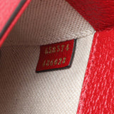Gucci X Adidas Textured Dollar Calfskin Web Trefoil Mini Horsebit 1955 Shoulder Bag Black Red Handbags Gucci