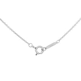 Tiffany & Co. Sterling Silver Diamond Heart Key Pendant Necklace