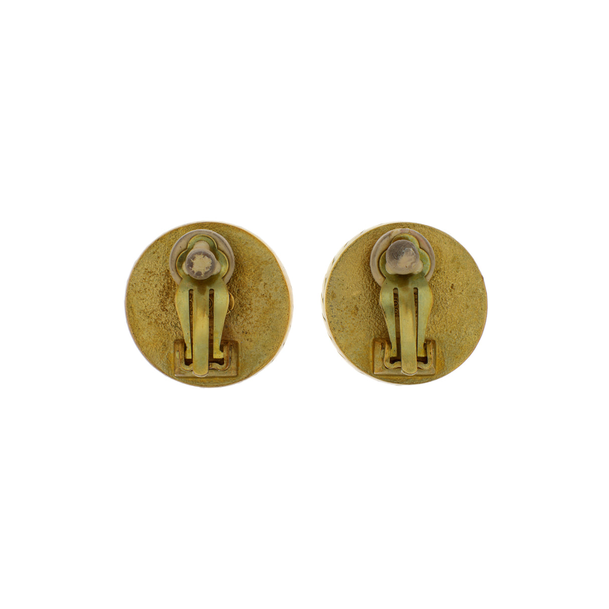 Chanel Gold Black CC Clip On Earrings Designer Jewellery Chanel