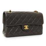 Chanel Brown Quilted Lambskin Vintage Double Sided Flap Handbags Chanel