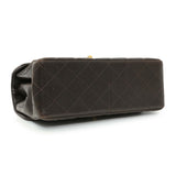 Chanel Brown Quilted Lambskin Vintage Double Sided Flap Handbags Chanel