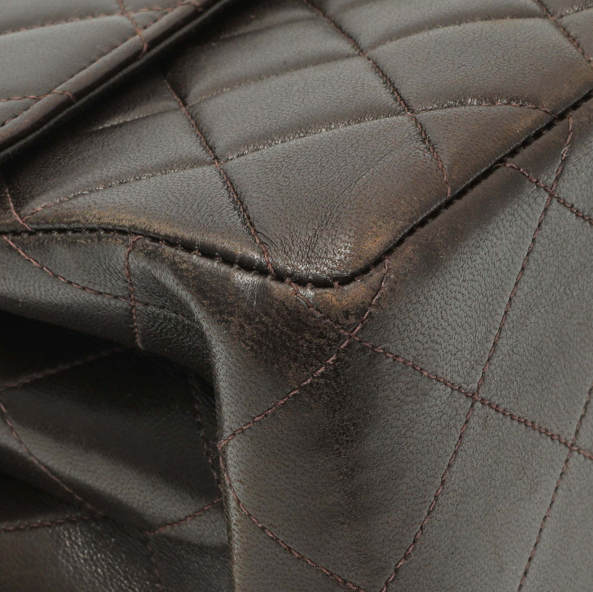 Chanel Brown Quilted Lambskin Vintage Double Sided Flap Handbags Chanel