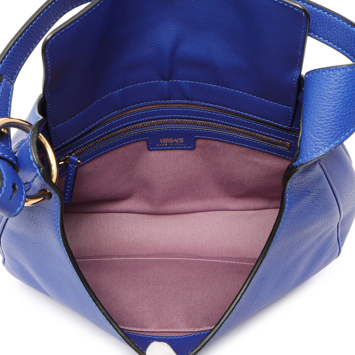 Versace Lapis Calfskin La Medusa Medium Hobo Crossbody