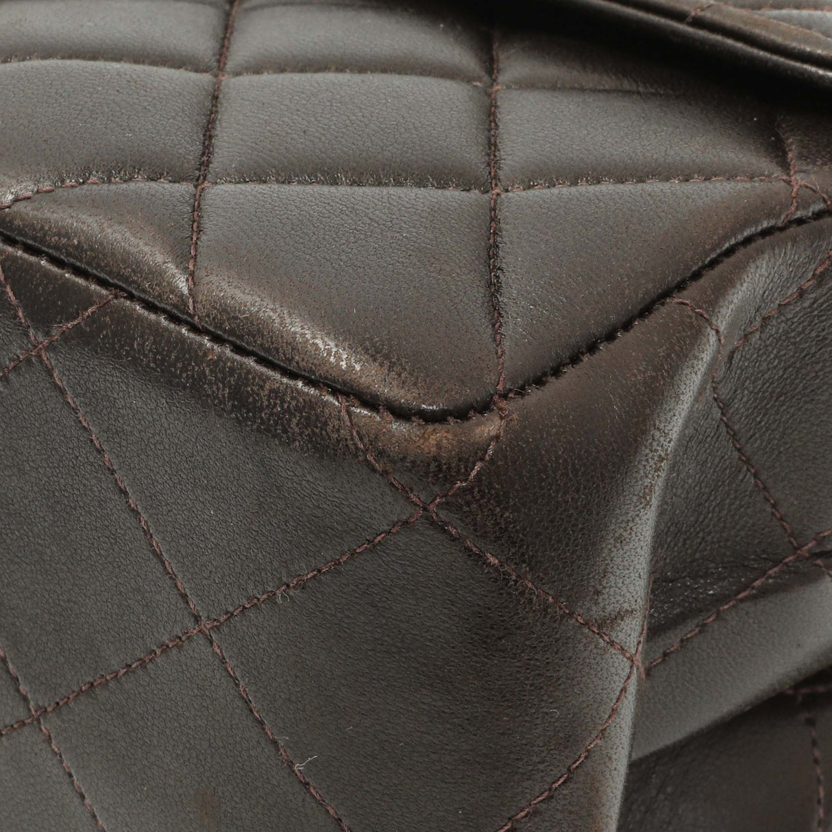 Chanel Brown Quilted Lambskin Vintage Double Sided Flap Handbags Chanel