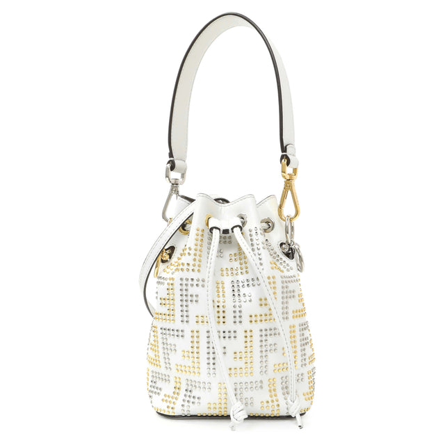 Fendi Vitello Liberty F is Fendi Studded Mini Mon Tresor Bucket Bag Handbags Fendi