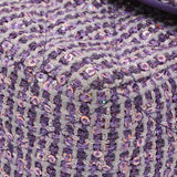 Chanel Purple Tweed Sequin Mini Rectangular Flap Handbags Chanel
