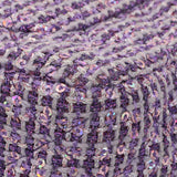 Chanel Purple Tweed Sequin Mini Rectangular Flap Handbags Chanel