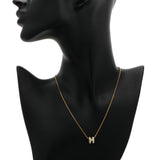 Hermes Gold White Lacquer Mini Pop H Pendant Necklace Designer Jewellery Hermes