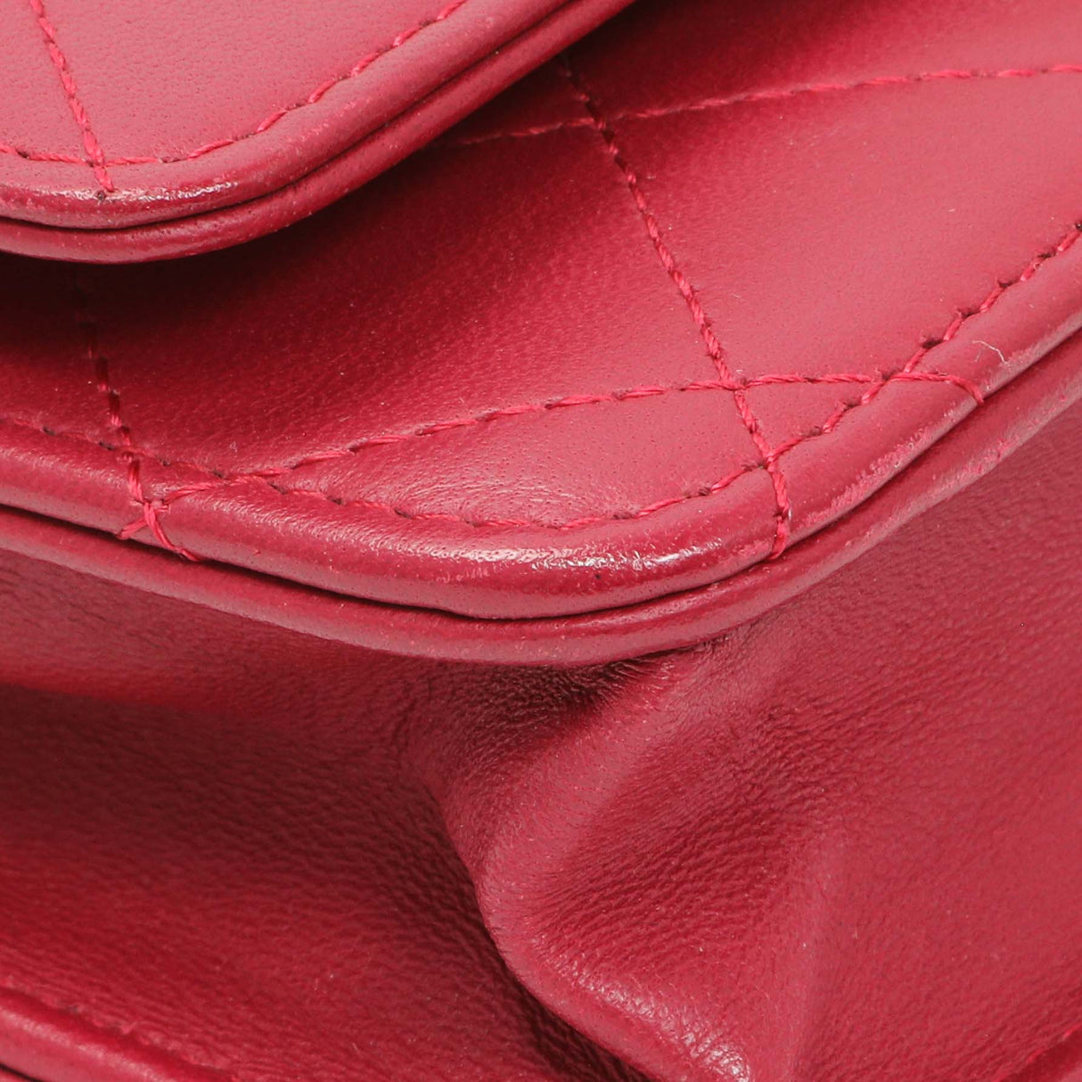 Chanel Dark Pink Quilted Lambskin Trendy CC Wallet On Chain Handbags Chanel