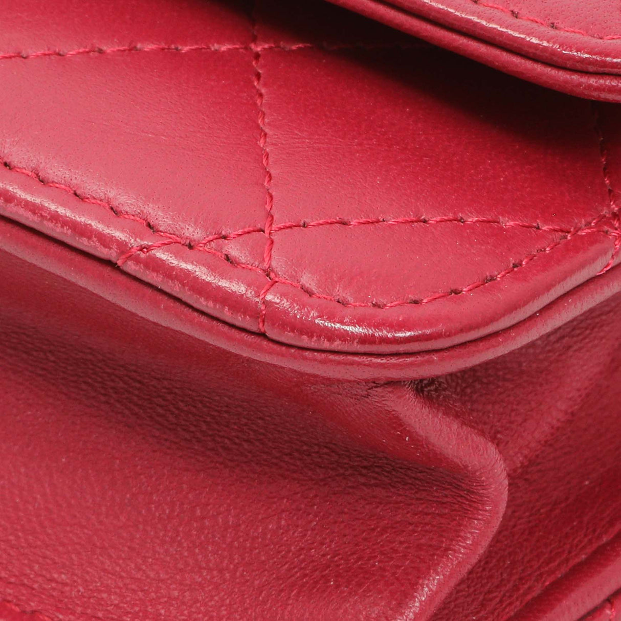 Chanel Dark Pink Quilted Lambskin Trendy CC Wallet On Chain Handbags Chanel