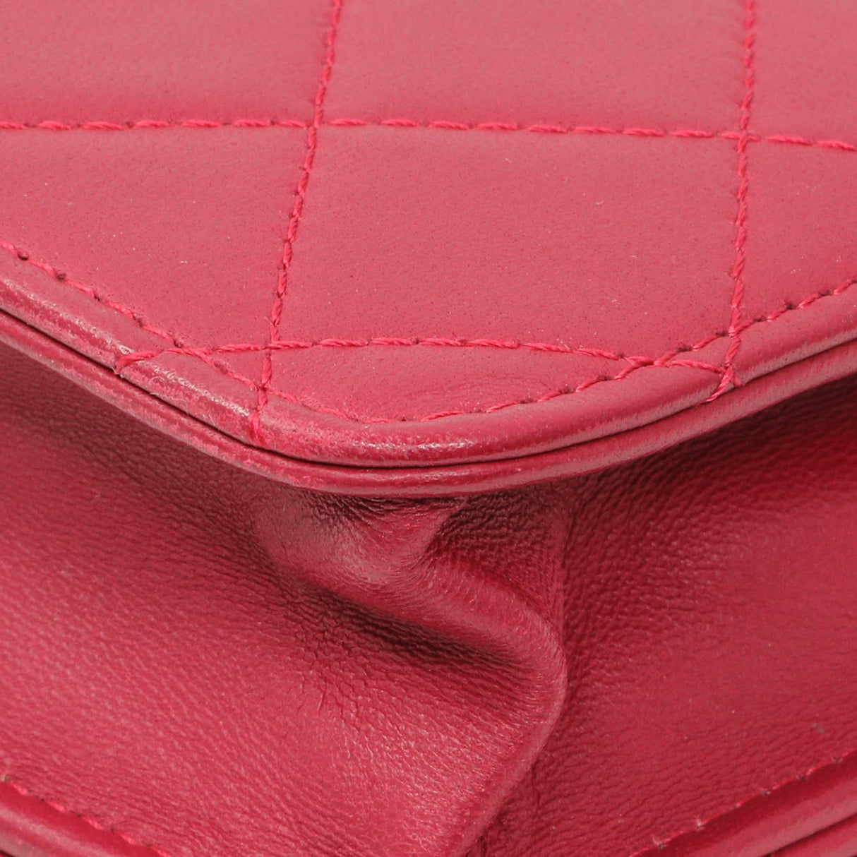 Chanel Dark Pink Quilted Lambskin Trendy CC Wallet On Chain Handbags Chanel