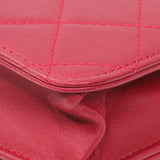 Chanel Dark Pink Quilted Lambskin Trendy CC Wallet On Chain Handbags Chanel
