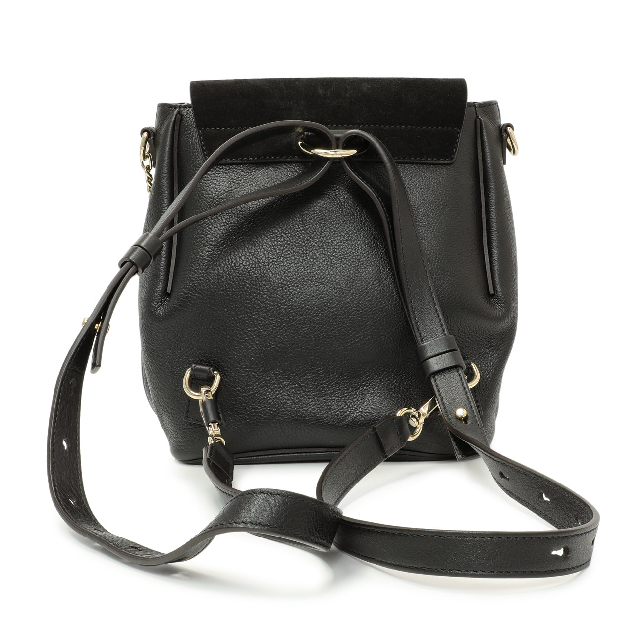 Chloe Black Suede Calfskin Small Faye Backpack – Modaselle Chloe Black Suede Calfskin Small Faye Backpack – Modaselle