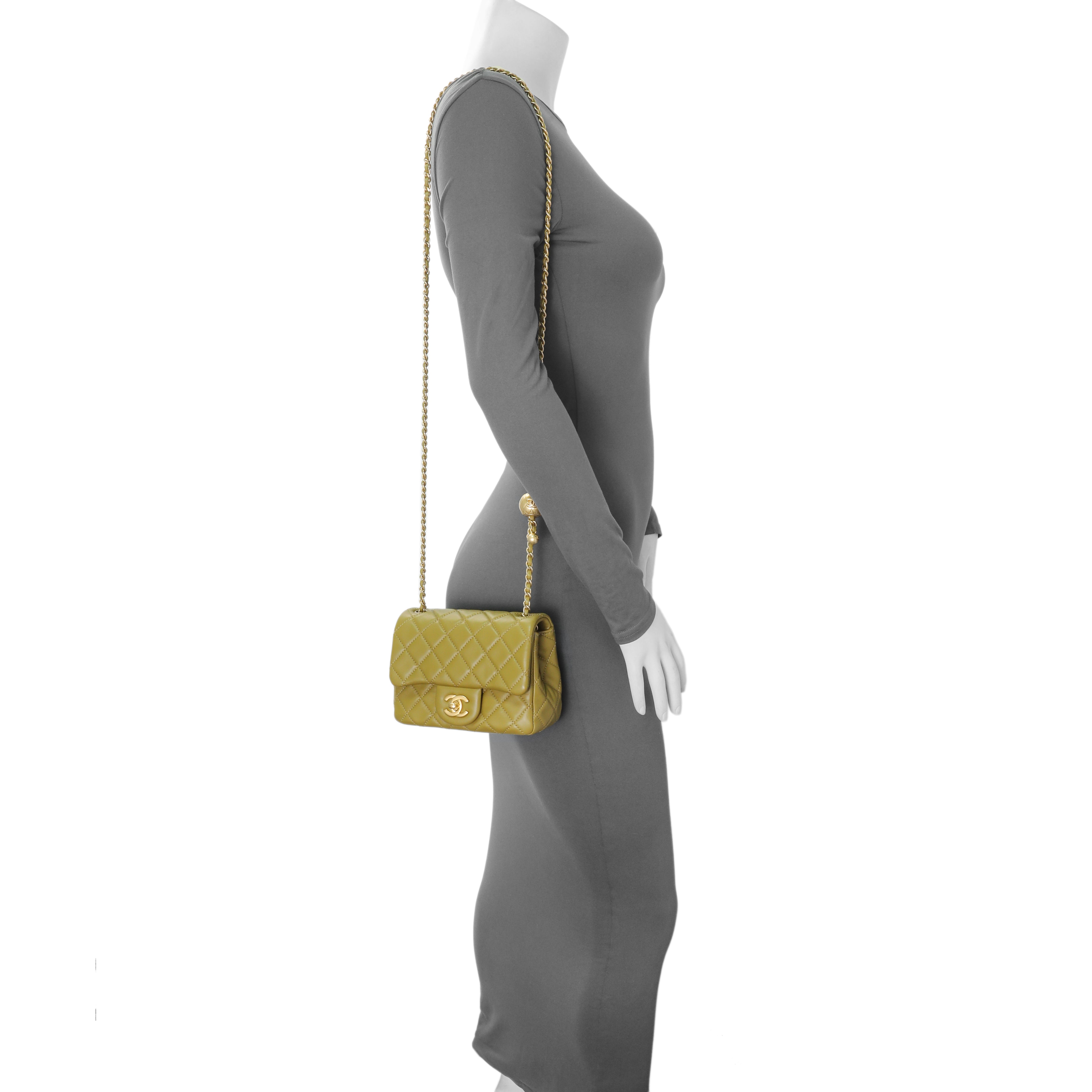 Chanel Green Quilted Lambskin Mini Pearl Crush Flap – Modaselle