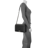 Chanel Black Quilted Calfskin New Medium Boy Flap Handbags Chanel