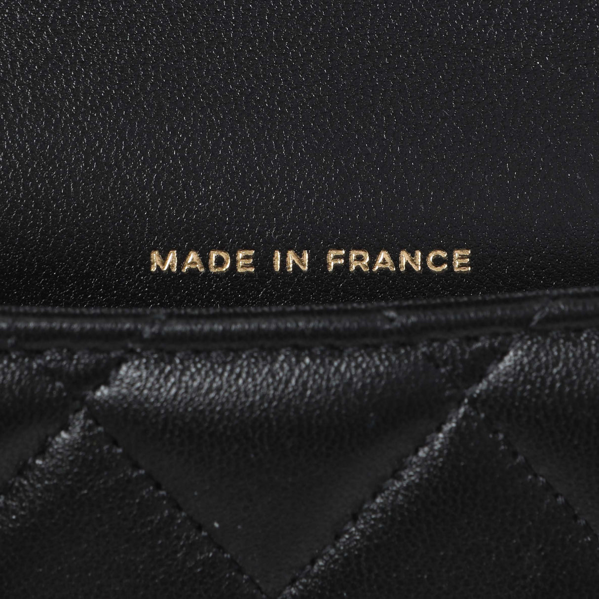 Chanel Black Lambskin Top Handle Flap Coin Purse With Chain
