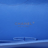 Chanel Light Blue Patent Maxi Classic Double Flap