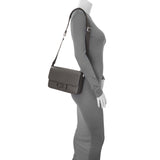 Ferragamo Brown Double Gancini Messenger Bag Handbags Salvatore Ferragamo