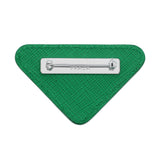 Prada Green Saffiano Logo Brooch Accessories Prada
