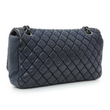 Chanel Blue Iridescent Calfskin Bubble Flap Handbags Chanel