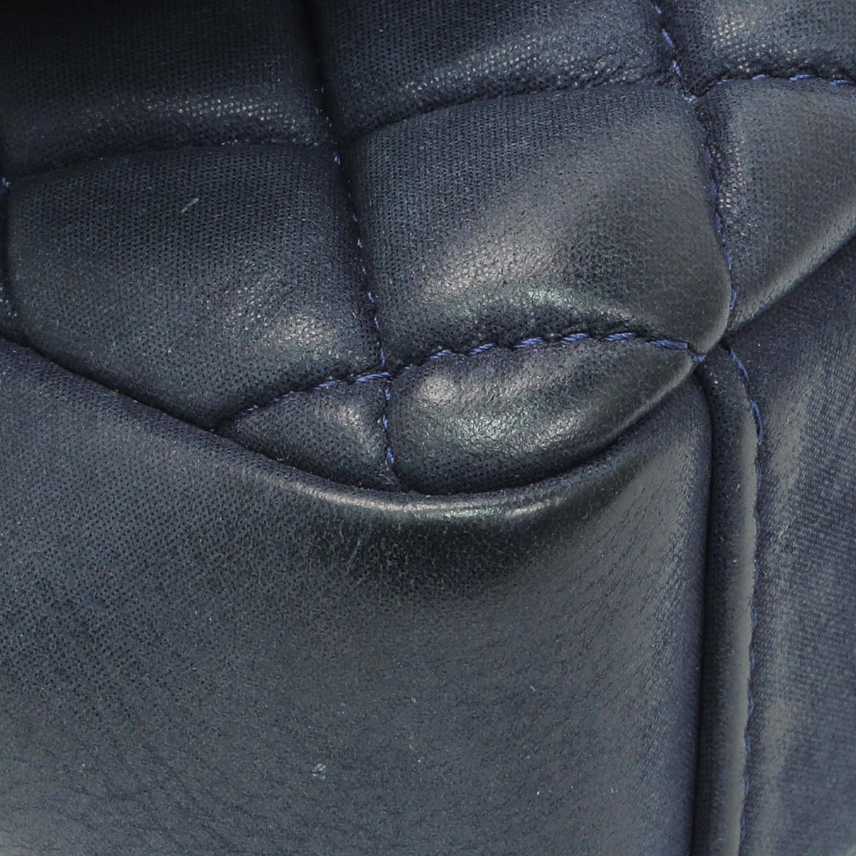 Chanel Blue Iridescent Calfskin Bubble Flap Handbags Chanel