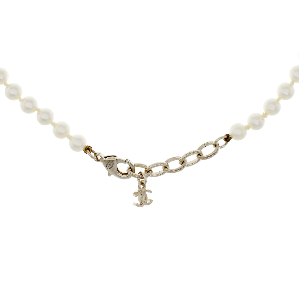 Chanel Pearl Crystal CC Long Necklace Designer Jewellery Chanel