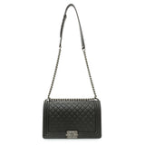Chanel Black Quilted Calfskin New Medium Boy Flap Handbags Chanel