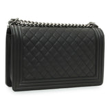 Chanel Black Quilted Calfskin New Medium Boy Flap Handbags Chanel