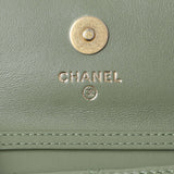 6 items Mon August 3rd ⬆️Chanel Green Quilted Lambskin Pearl Crush Clutch With Chain Handbags Chanel