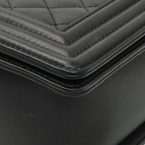 Chanel Black Quilted Calfskin New Medium Boy Flap Handbags Chanel