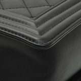 Chanel Black Quilted Calfskin New Medium Boy Flap Handbags Chanel