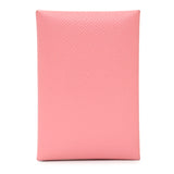 Hermes Pink Epsom Calvi Duo Card Case Accessories Hermes