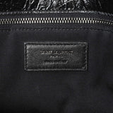 Saint Laurent Black Crinkled Calfskin Matelasse Monogram Large Niki Chain Satchel Handbags Saint Laurent