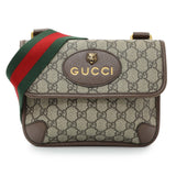 Gucci GG Supreme Monogram Web Small Neo Vintage Double Flap Messenger Bag Handbags Gucci