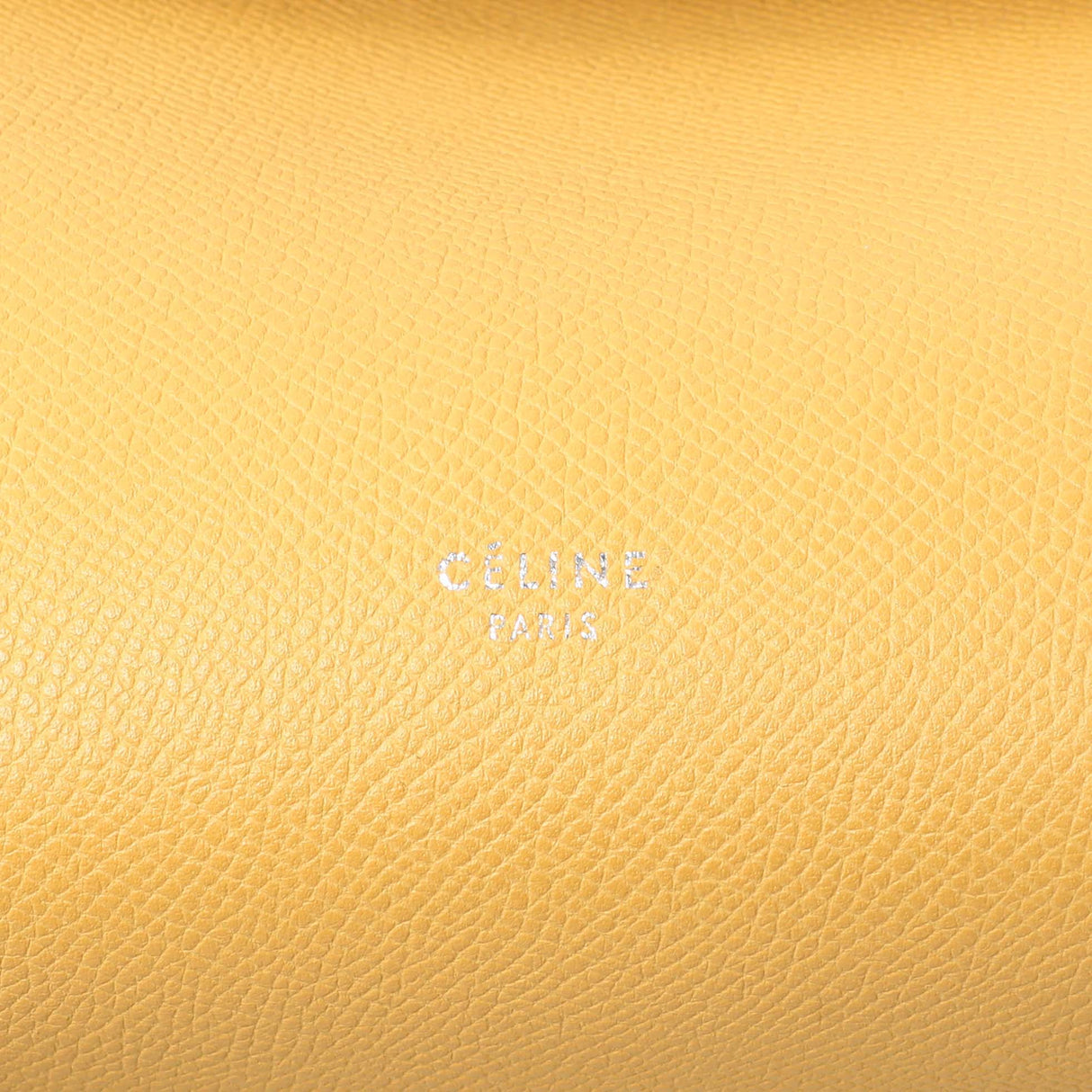Celine Yellow Grained Calfskin Mini Belt Bag