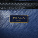Prada Blue Saffiano Medium Galleria Double Zip Tote Handbags Prada