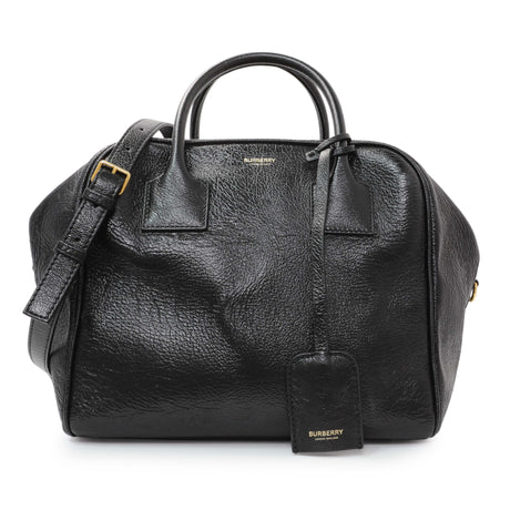 Burberry Black Patent Cube Bowling Bag Handbags Burberry
