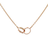 Cartier 18K Rose Gold Interlocking Love Necklace