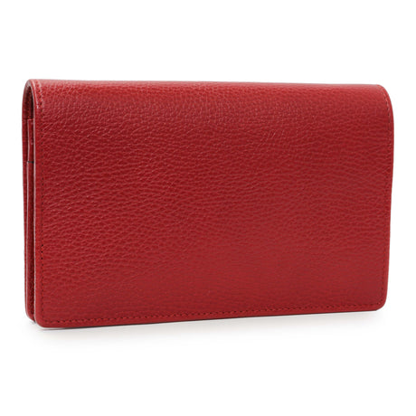Gucci Hibiscus Red Dollar Calfskin Mini GG Marmont Chain Wallet Handbags Gucci