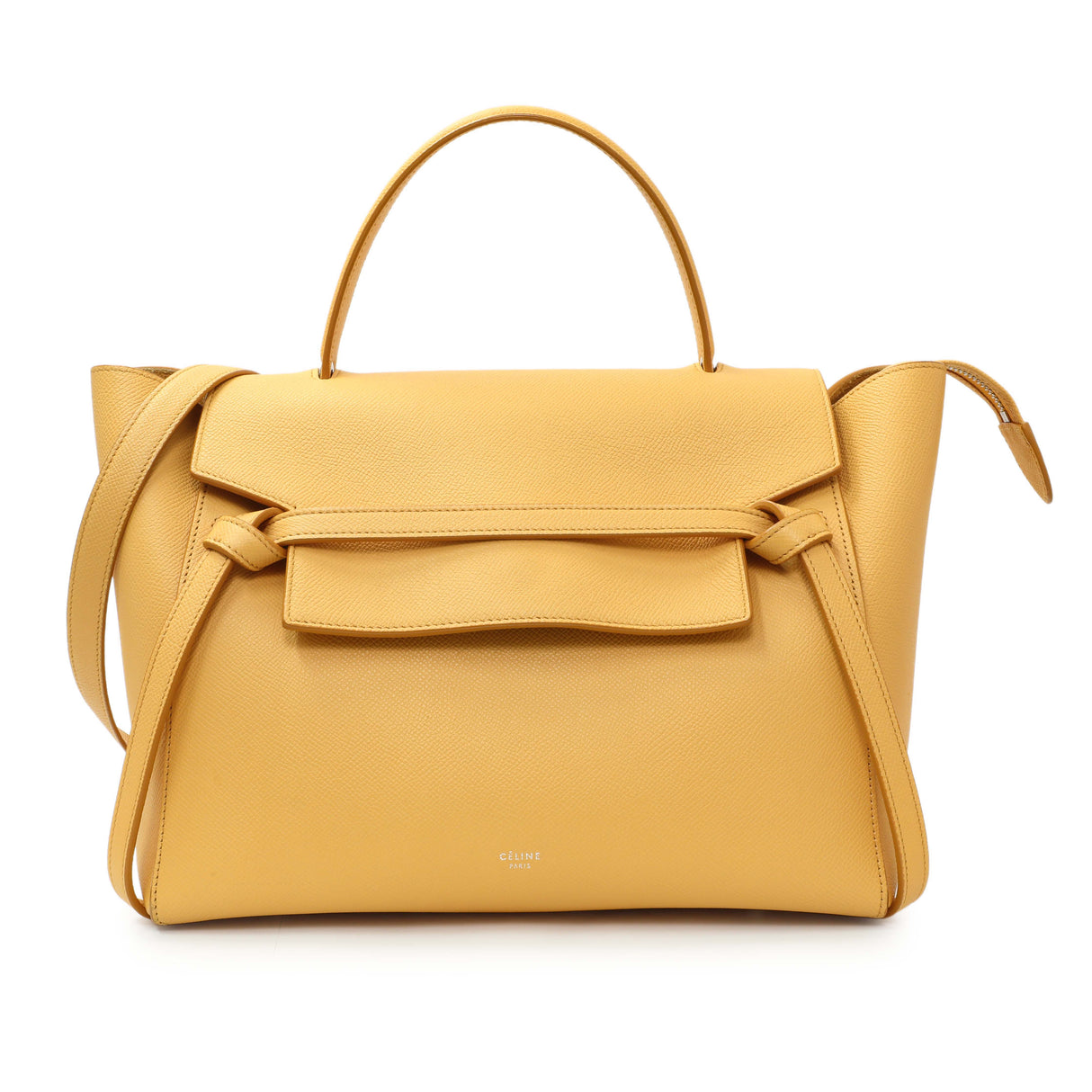 Celine Yellow Grained Calfskin Mini Belt Bag