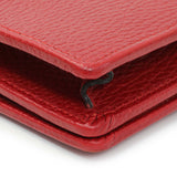 Gucci Hibiscus Red Dollar Calfskin Mini GG Marmont Chain Wallet Handbags Gucci