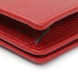 Gucci Hibiscus Red Dollar Calfskin Mini GG Marmont Chain Wallet Handbags Gucci