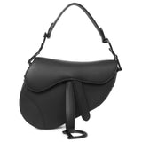 Christian Dior Black Ultra Matte Calfskin Mini Saddle Bag