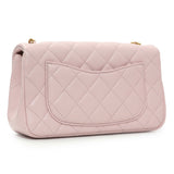 Chanel Light Pink Lambskin Rectangular Pearl Crush Handbags Chanel