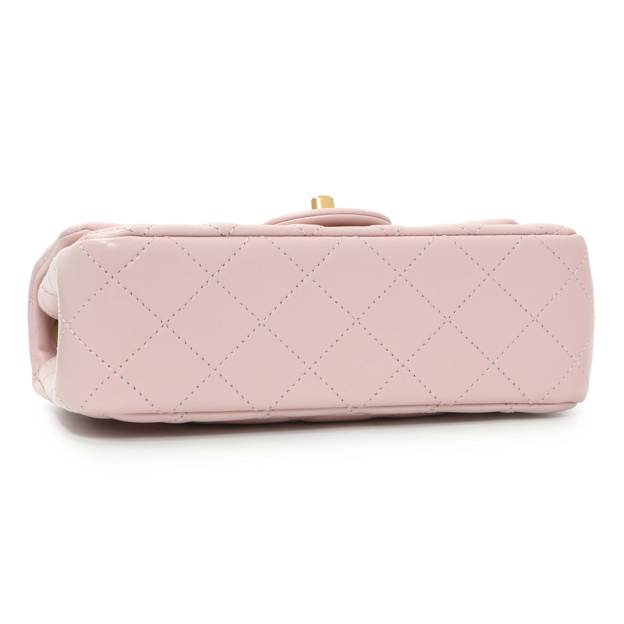 Chanel Light Pink Lambskin Rectangular Pearl Crush Handbags Chanel