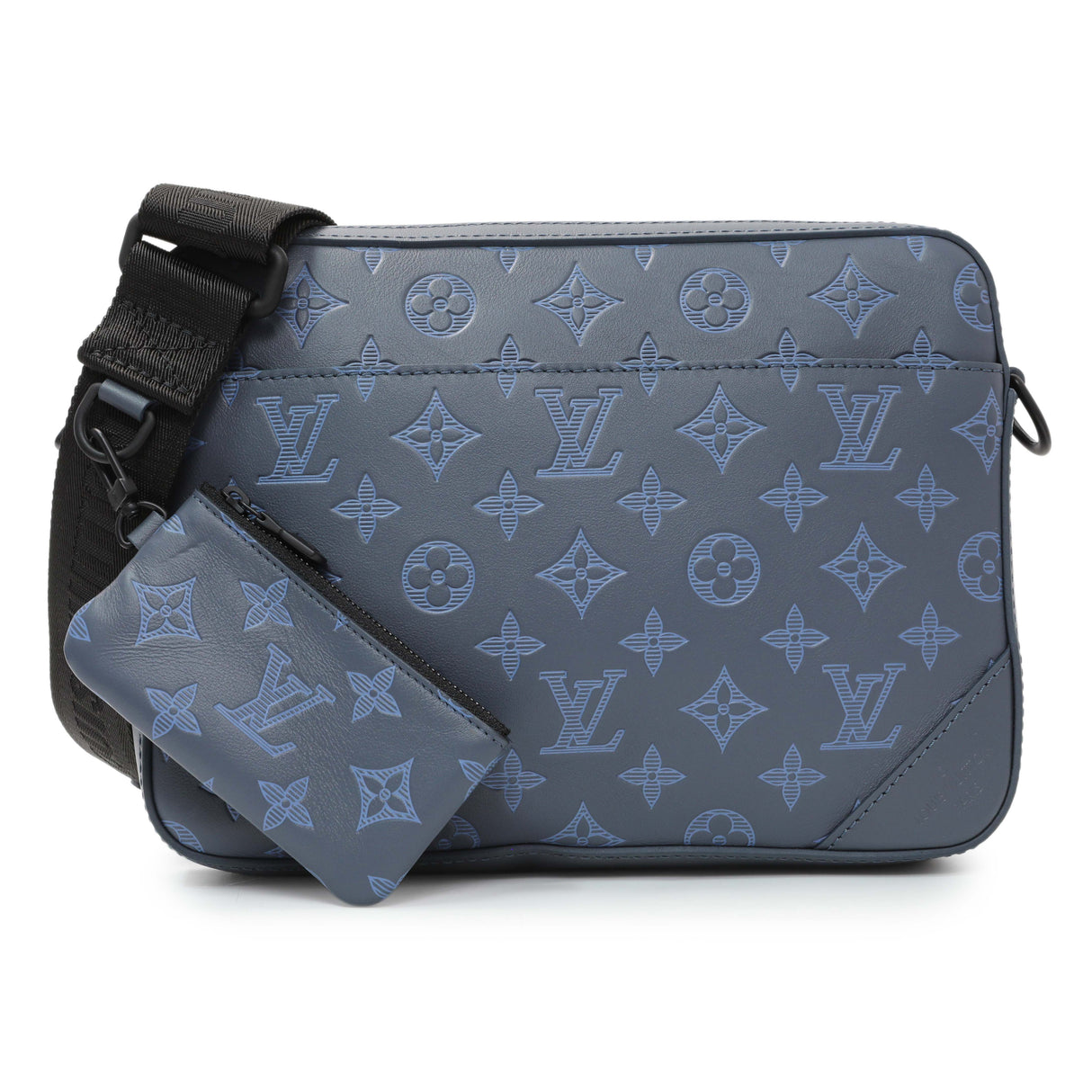 Louis Vuitton Navy Monogram Shadow Duo Messenger Handbags Louis Vuitton