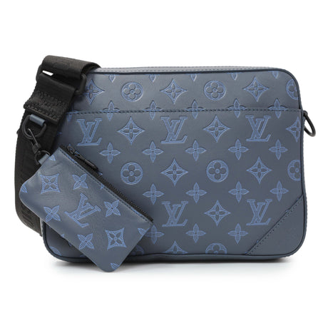 -temp- Louis Vuitton Navy Monogram Shadow Duo Messenger Handbags Louis Vuitton